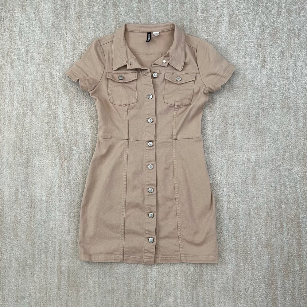 H&M Divided Short Sleeve Summer Jeans Denim Mini Dress S